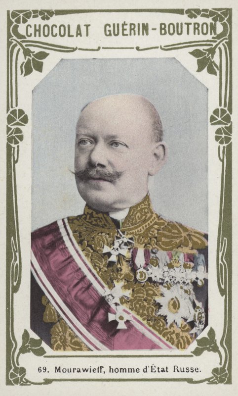 Mouravieff , russisk statsmann (farget bilde) av French School