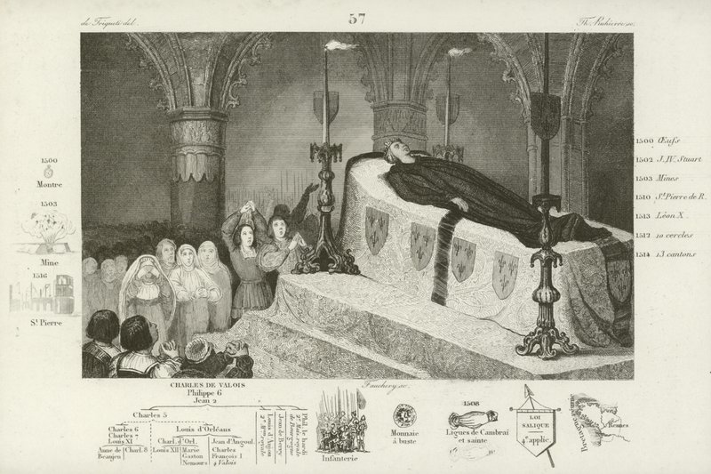 Sørger over døden til Ludvig XII av Frankrike, 1515 av French School