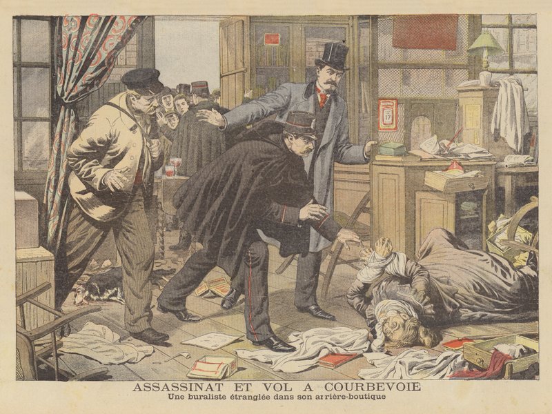 Drap og ran i Courbevoie, Paris av French School