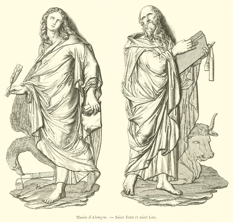 Musee d'Alencon, Saint Jean et saint Luc (gravering) av French School