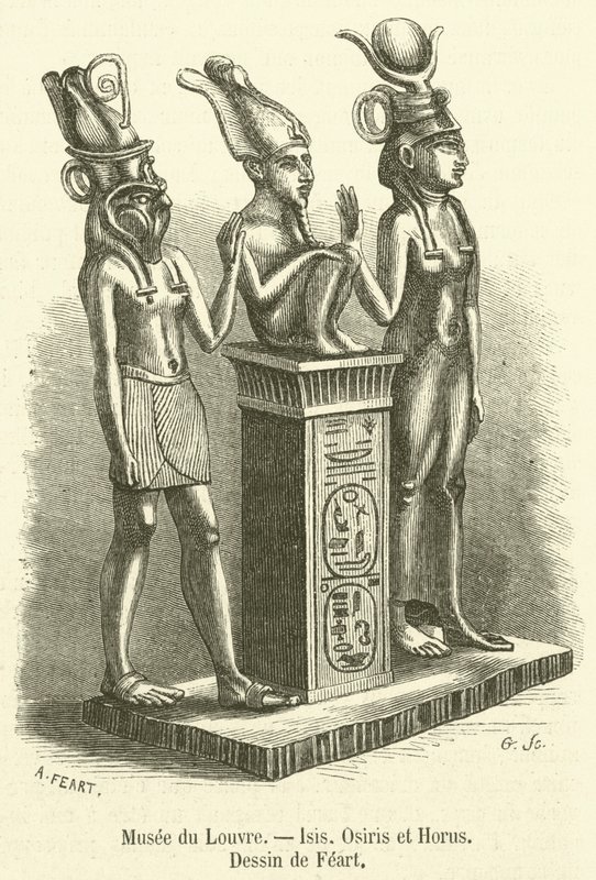 Louvre-museet, Isis, Osiris og Horus (gravering) av French School