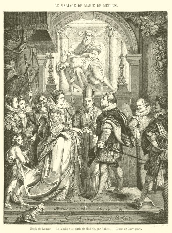 Louvre-museet, Marie de Medicis ekteskap (gravering) av French School