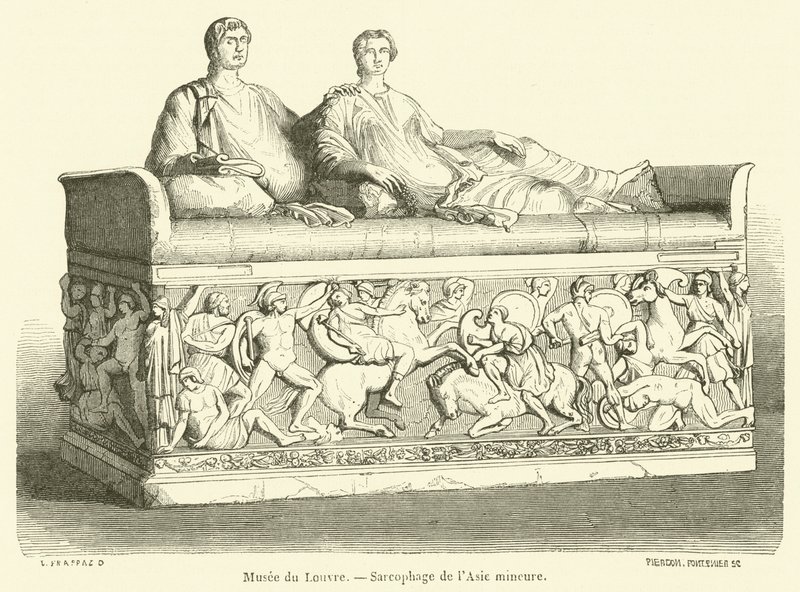 Louvre-museet, Sarkofagen i Lilleasia (gravering) av French School