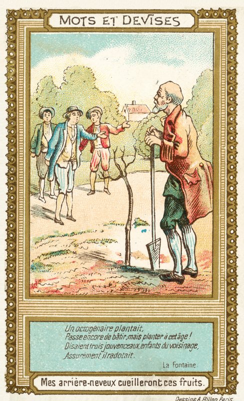 Mine oldebarn skal høste disse fruktene (chromolitho) av French School