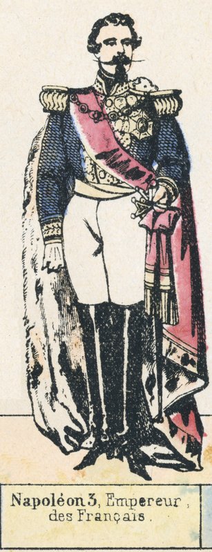 Napoleon 3, keiser, av franskmennene (farget gravering) av French School