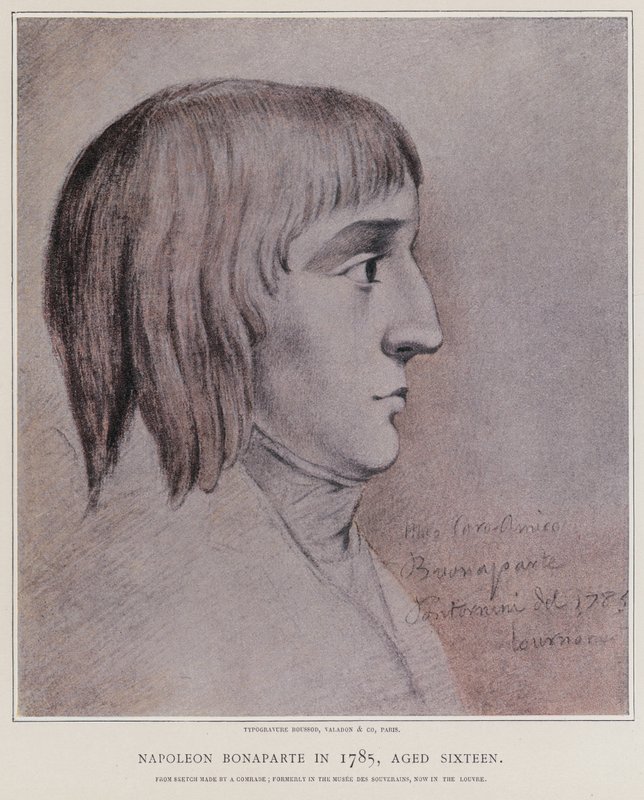 Napoleon Bonaparte i 1785 av French School