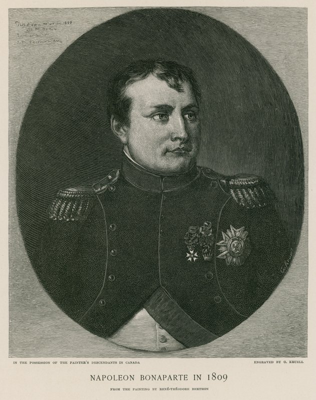 Napoleon Bonaparte i 1809 av French School