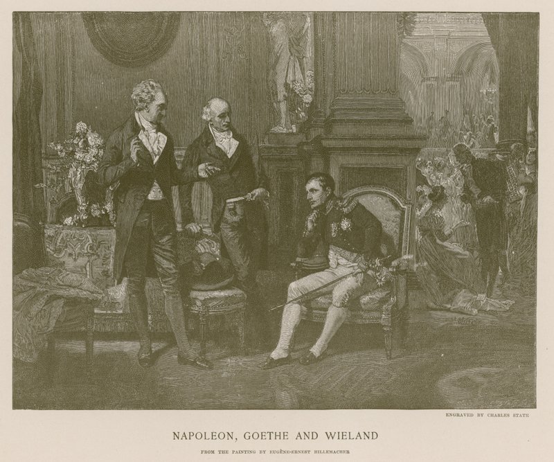 Napoleon, Goethe og Wieland av French School
