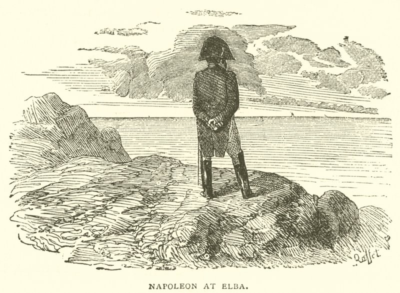 Napoleon ved Elba (gravering) av French School
