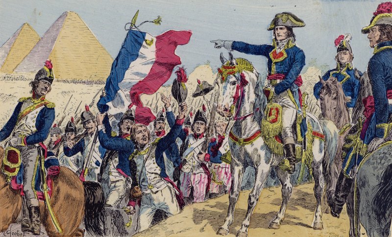 Napoleon i slaget ved pyramidene, Egypt av French School