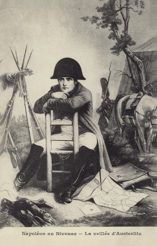 Napoleon ved Bivuak av French School