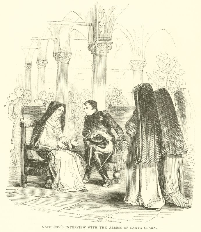 Napoleons intervju med abbedissen av Santa Clara (gravering) av French School