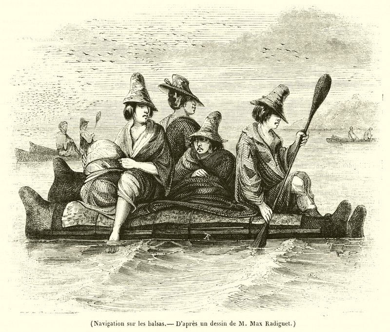Navigasjon på balsaer (gravering) av French School