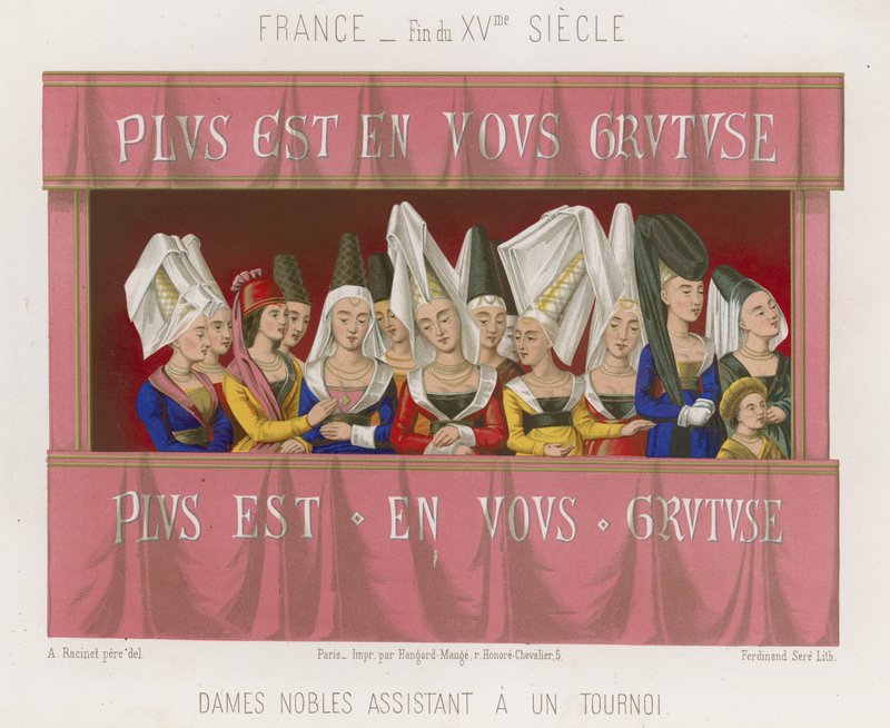 Adelskvinner som deltar i en turnering av French School
