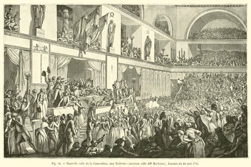 Ny konferansesal, ved Tuileriene, tidligere maskinrom, dag 20. mai 1795 av French School