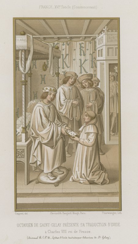 Octavian de Saint Gelais presenterer sin oversettelse av Ovid av French School