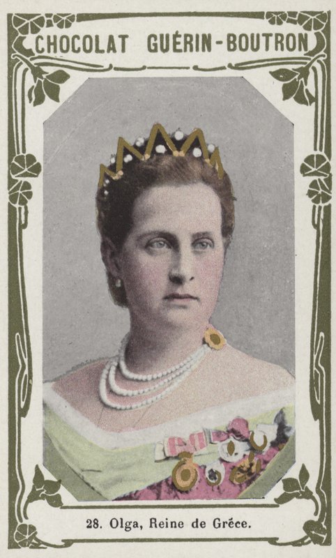 Olga, dronning av Hellas (farget bilde) av French School