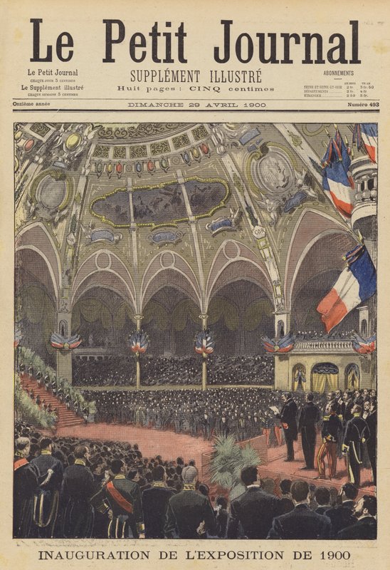 Åpning av Exposition Universelle fra 1900 i Paris (farge litho) av French School