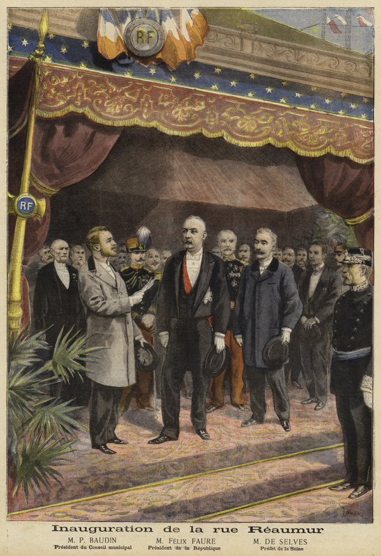Åpning av Rue Reaumur, Paris, 1897 av French School