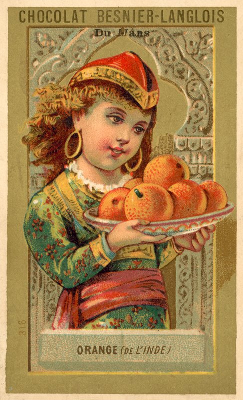 Appelsiner fra India (chromolitho) av French School
