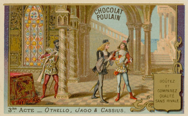 Othello, Chocolat Poulain handelskort av French School