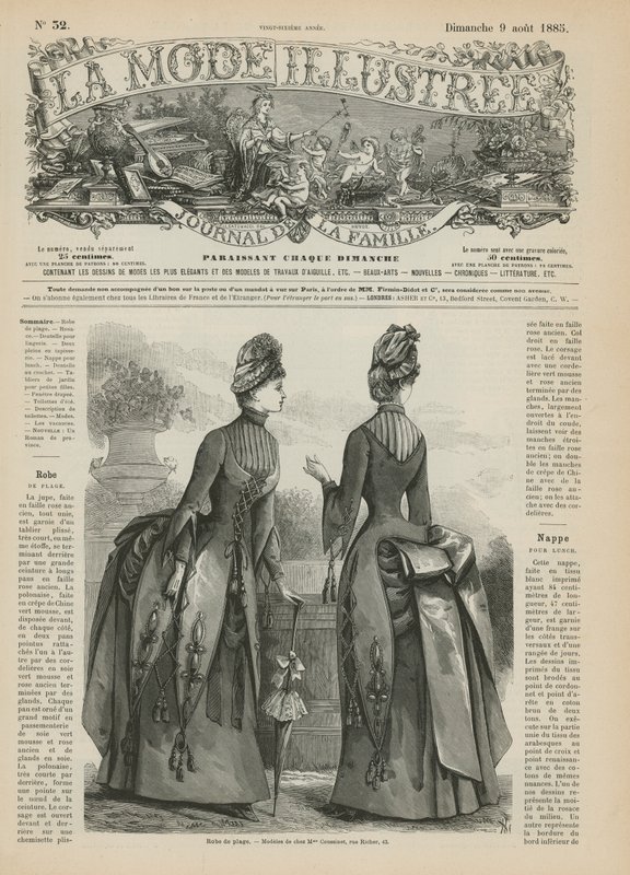 Side fra La Mode Illustree av French School