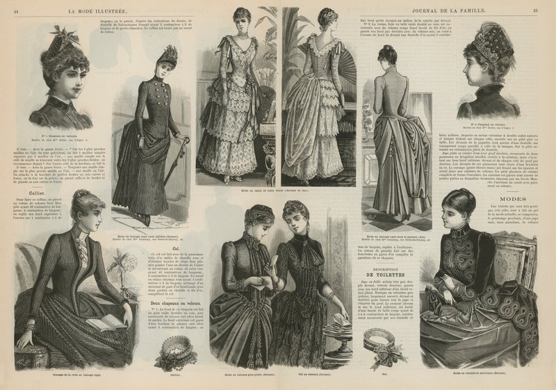 Side fra La Mode Illustree av French School