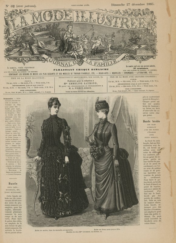 Side fra La Mode Illustree av French School