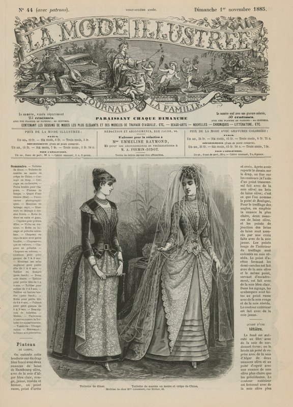 Side fra La Mode Illustree av French School