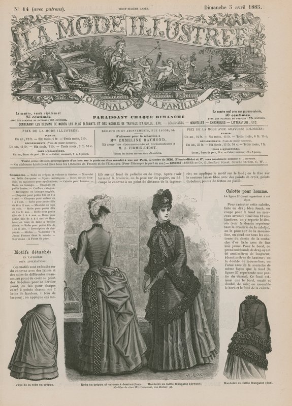 Side fra La Mode Illustree av French School