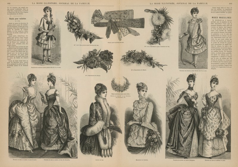 Side fra La Mode Illustree av French School