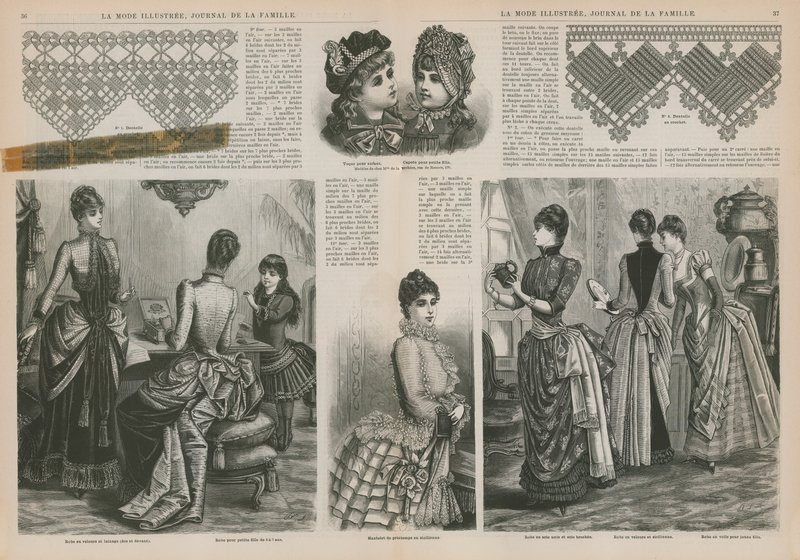Side fra La Mode Illustree av French School