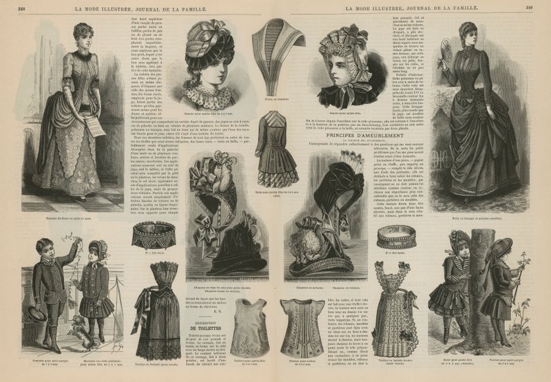 Side fra La Mode Illustree av French School