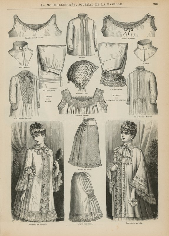 Side fra La Mode Illustree, 1885 av French School