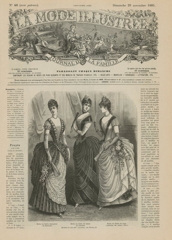 Side fra La Mode Illustree, 1885 av French School