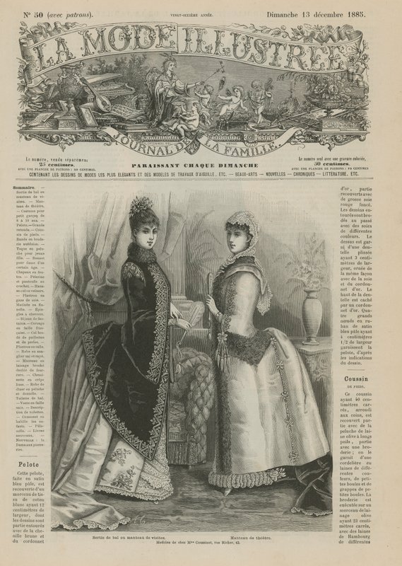 Side fra La Mode Illustree, 1885 av French School