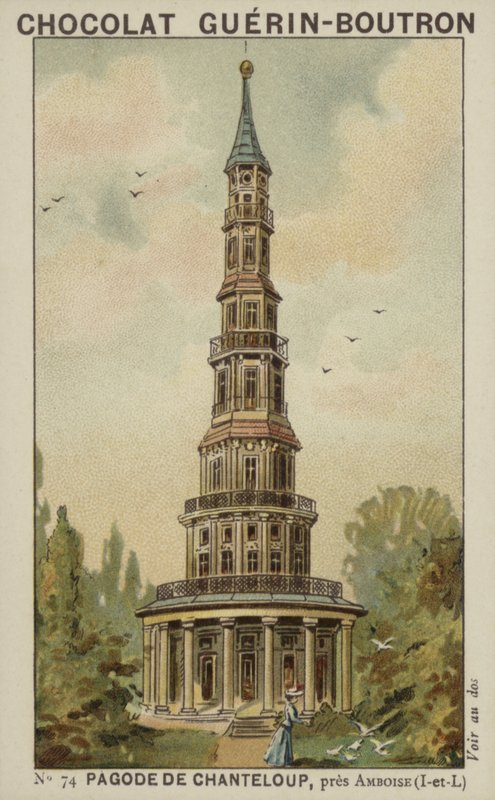Pagoda of Chanteloup, nær Amboise, Indre-et-Loire av French School