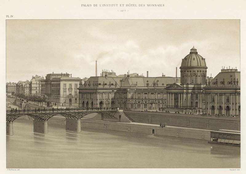 Palace of the Institute and Hotel des Monnaies, 1877 av French School