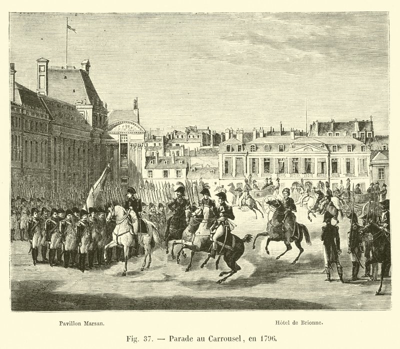 Parade ved karrusellen, i 1796 av French School
