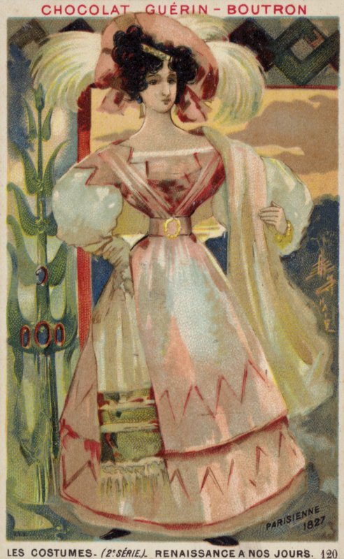 Parisisk mote, 1827 av French School