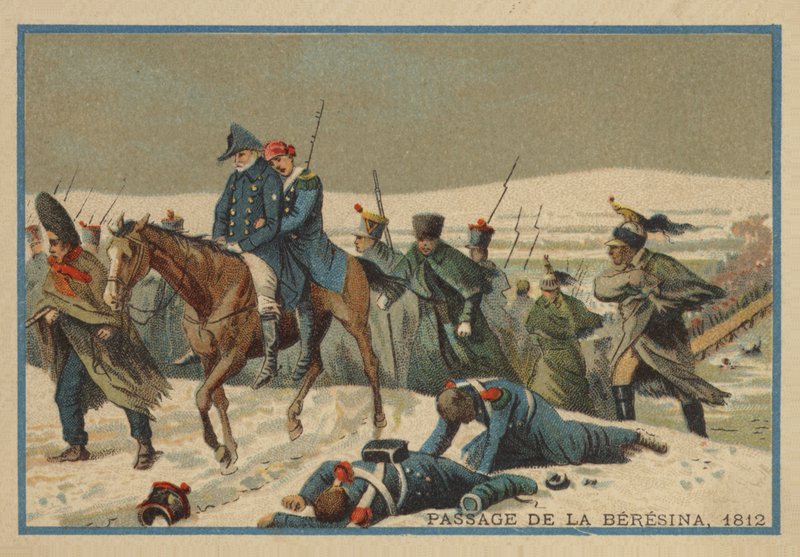 Passasje av Berezina i 1812 av French School