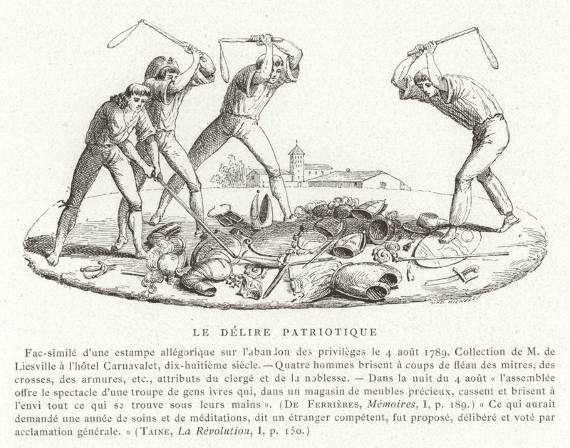 Patriotisk delirium, fransk revolusjon, august 1789 av French School