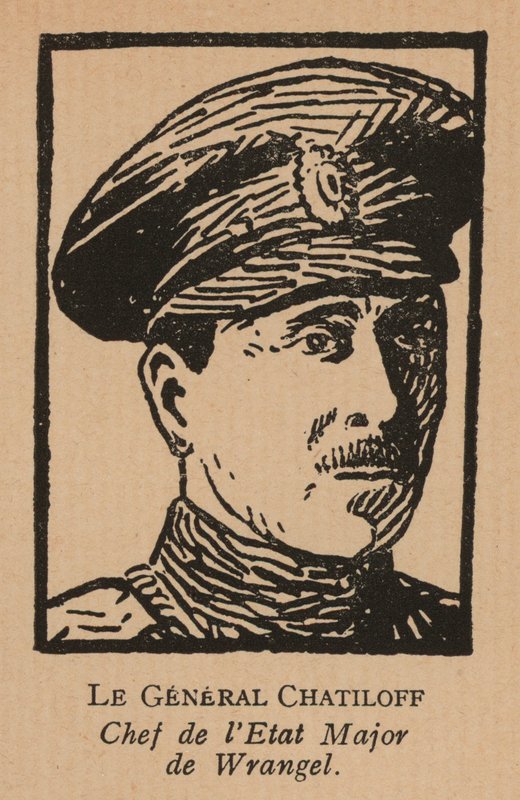 Pavel Chatilov, stabssjef for general Pjotr Wrangels hvite armé i Sør-Russland under den russiske borgerkrigen (lito) av French School