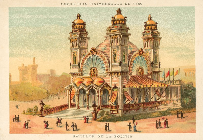 Paviljongen i Bolivia, universell utstilling 1889, Paris av French School