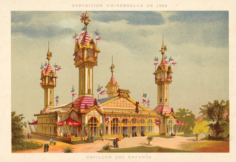 Paviljong for barn, universell utstilling 1889, Paris av French School