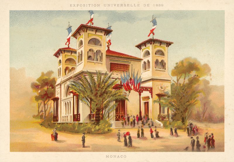 Paviljongen i Monaco, universell utstilling 1889, Paris av French School