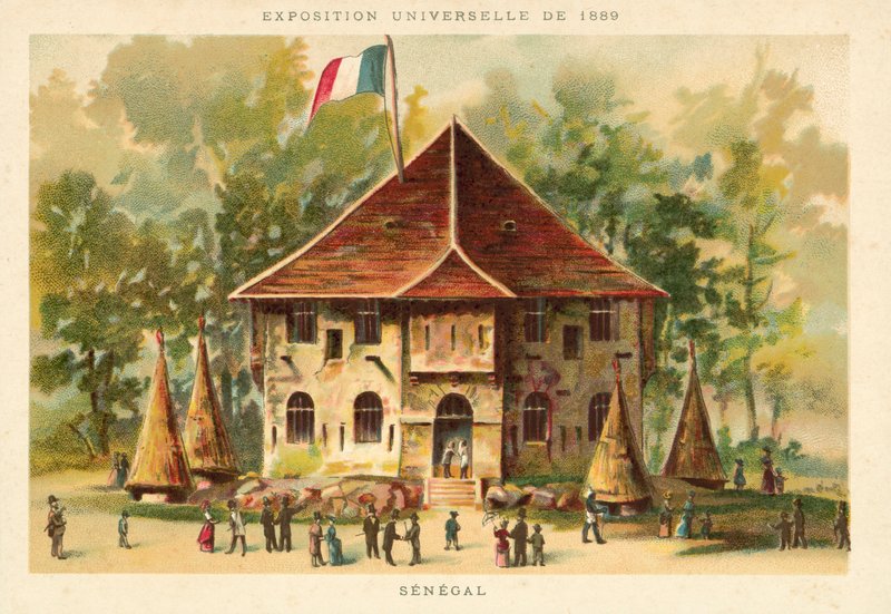 Paviljongen i Senegal, universell utstilling 1889, Paris av French School