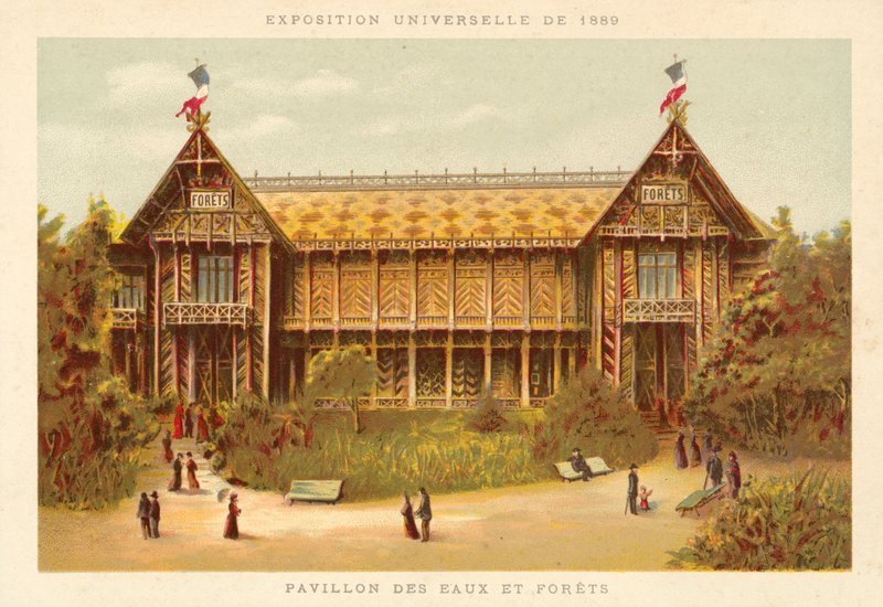 Paviljong av vann og skoger, Exposition Universelle 1889, Paris av French School