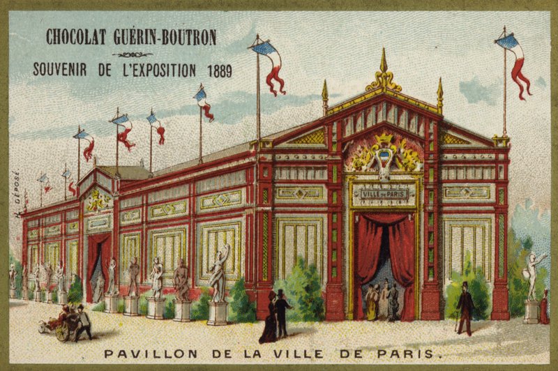 Paviljongen til byen Paris (chromolitho) av French School
