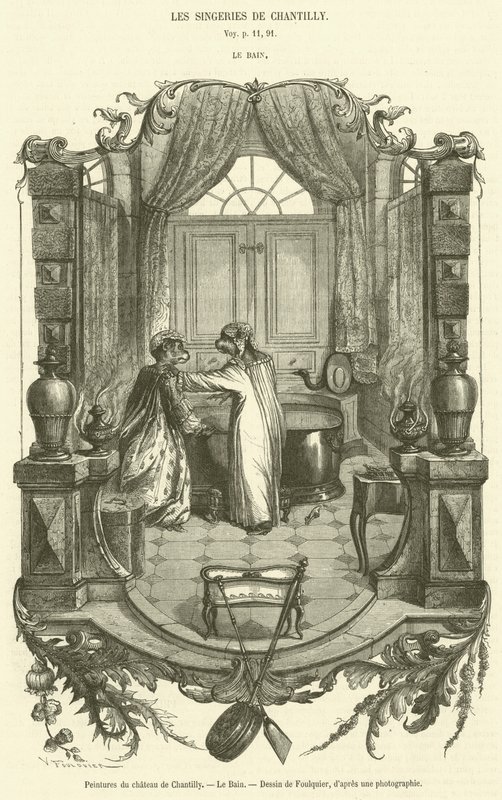 Malerier av Château de Chantilly, Le Bain (gravering) av French School